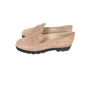 New $275 Amalfi Giuliano Loafer Tan Size 6.5 M Made In Italy Casual Flats slipon